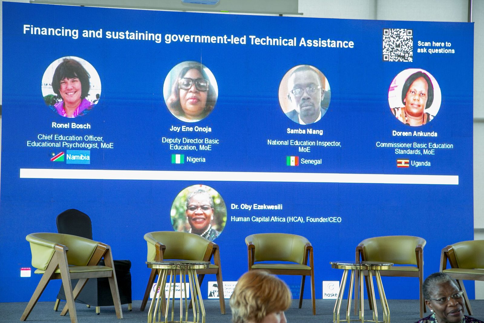 Panel slide titled Financing and sustaining government-led technical assistance