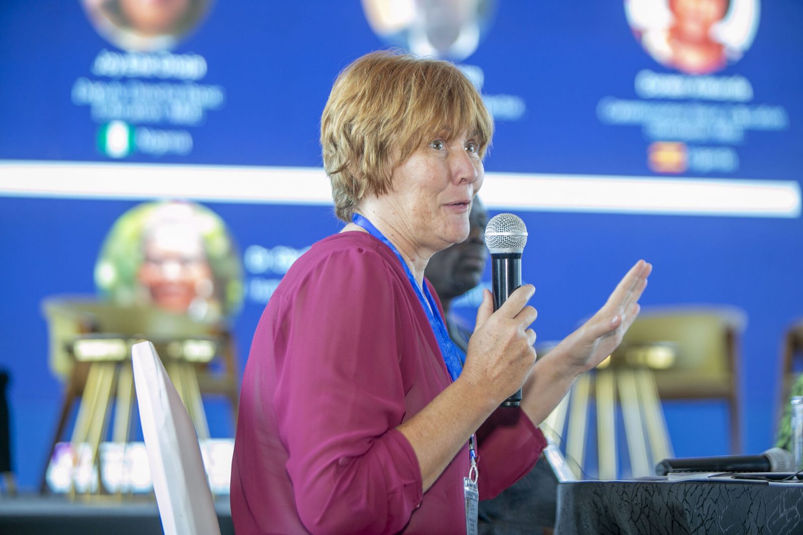 A panellist speaks during the FLIGHT convening