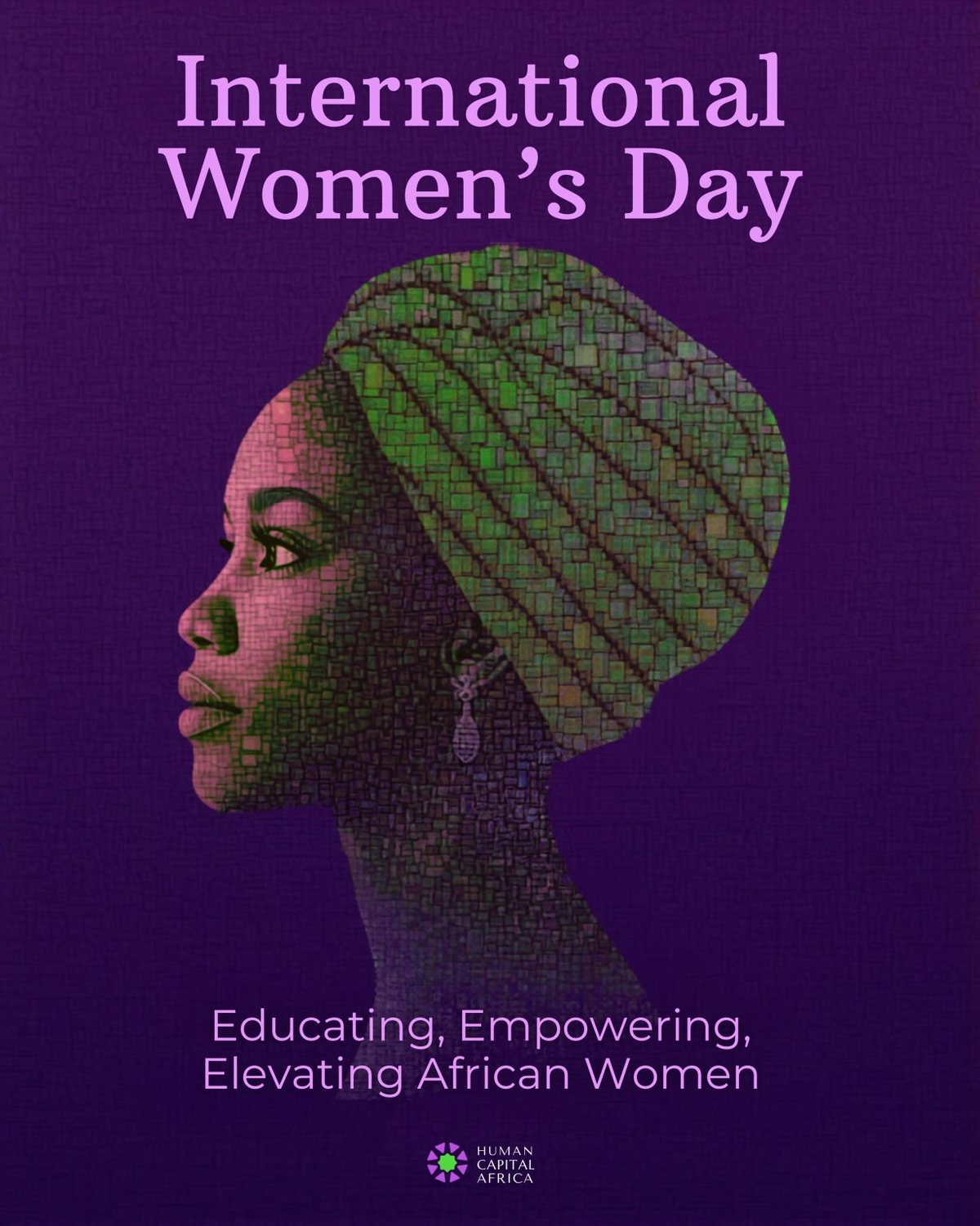 International Women’s Day 2026 poster: Educating, Empowering, Elevating African Women