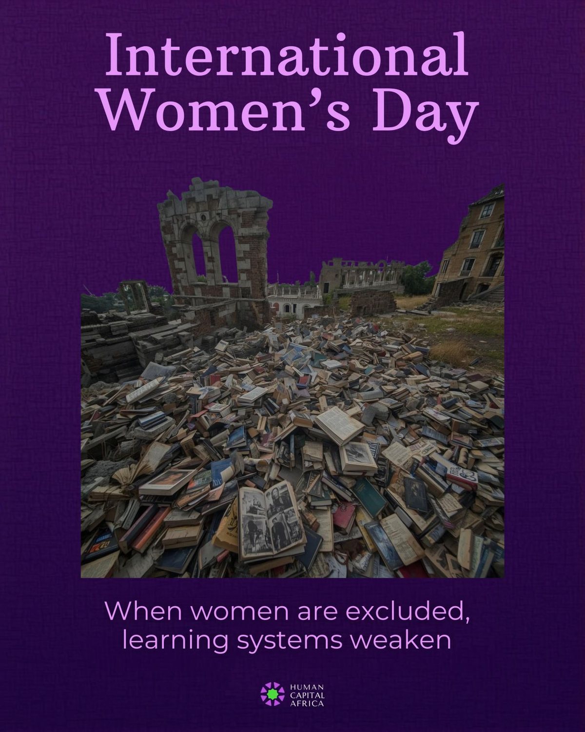 Poster reading: When women are excluded, learning systems weaken