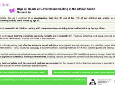 Human Capital Africa and ADEA Issue urgent Call to Action to African leaders