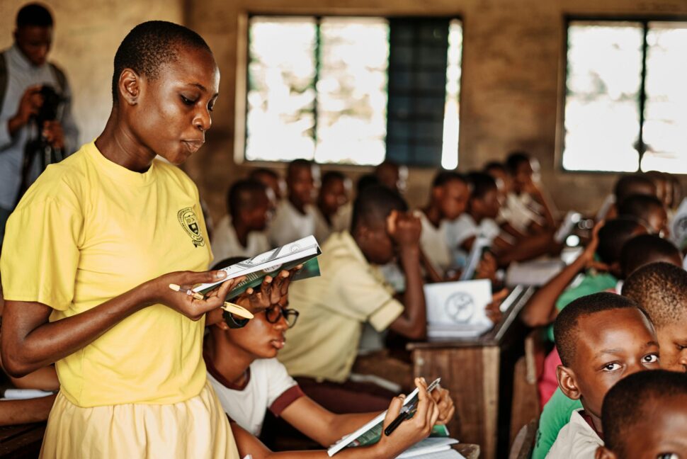 A kid reading a book